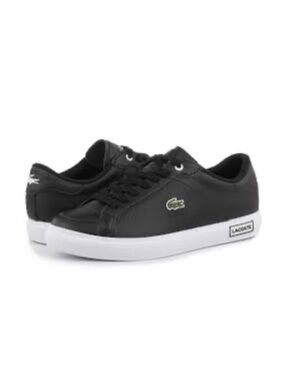 Lacoste Black Low-Top Sneakers with White Platform